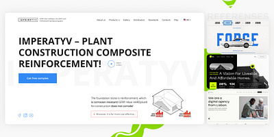 First Screen for Imperatyv plant armature first screen landing landing page plant ui uiux ux web webdesign