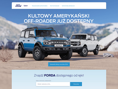 ford-salon.pl | Website Design 3d automotive blender cars design ford graphic design ui webdesign