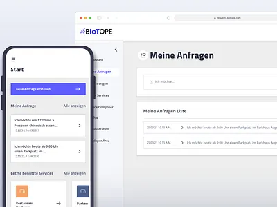 BIoTope - IoT Requests - Android & Web android app iot mobile web