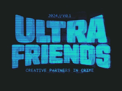 ultrafriends.xyz V0.1 branding crt logo website