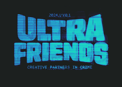 ultrafriends.xyz V0.1 branding crt logo website