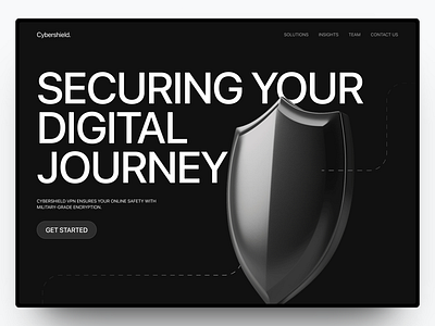 Cybershield - VPN Website Design branding design graphic design landing page saas ui vpn web design website