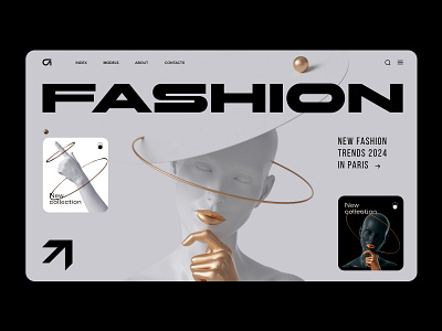 Fashion concept design brutalism design fashion graphic design landig page landing minimalism ui минимализм