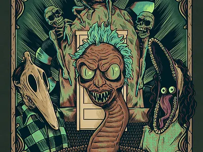 Beetlejuice alternative movie poster art beetlejuice drawing illustration movie poster poster poster design spooky