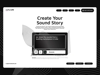 AI Sound Generator ai music ui