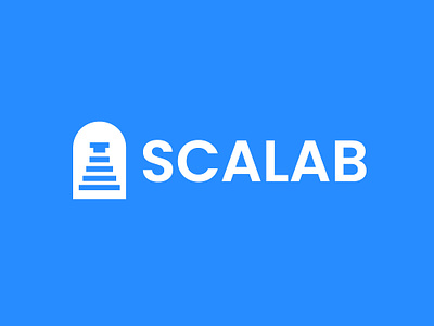 Scalab brand flask lab laboratory logo scale scaling stairs successful
