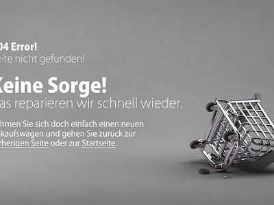 Error 404 Not Found (German Shop) brokencart ecommerce error404 fehler404 fehlerseite onlineshop shoppingcart