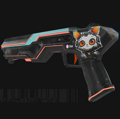 3D Cyberpunk Weapon - Blender | Substance Painter 3d 3dmodeling animation blender cyberpunk digitalart game gun pistol substancepainter weapon