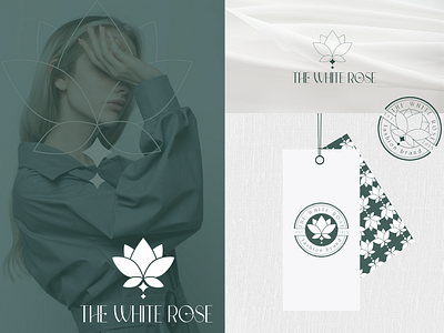 the white rose logo branding custom logo design fashion flower graphic design logo logo design logo inspiration logomark logotype rose rose logo vector visual identity white rose