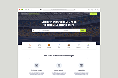 Sports Landing Page design hero section landing page product design sports ui ui design ux design web design website