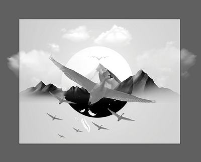 Visual story board / The legend of flying geese art graphic design story storyboard strategy