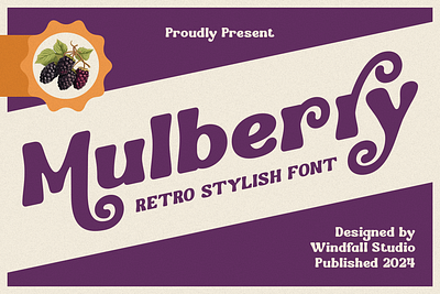 Mulberry - Retro Stylish Font branding design elegant font graphic design groovy font illustration typeface typography