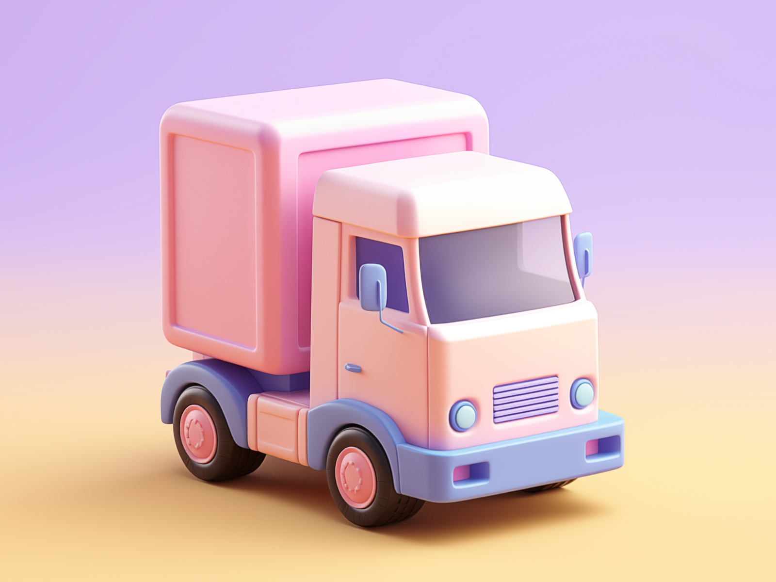 3D Cartoon Truck, 3D Cartoon Car, 3D Cartoon Truck Logo by Gerdoo on ...