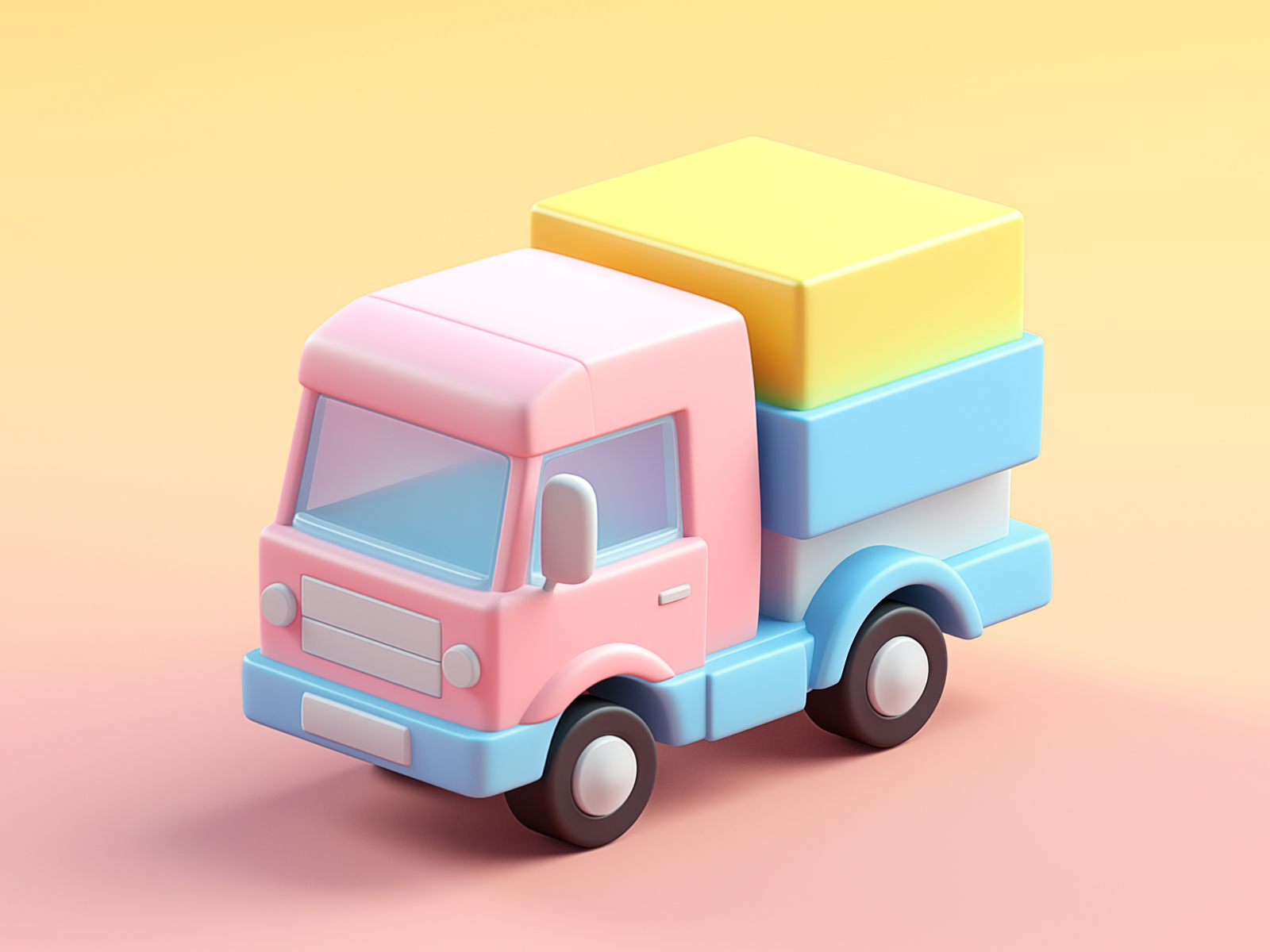 3D Cartoon Car, 3D Cartoon Model Truck, 3D Cartoon Truck by Gerdoo on ...