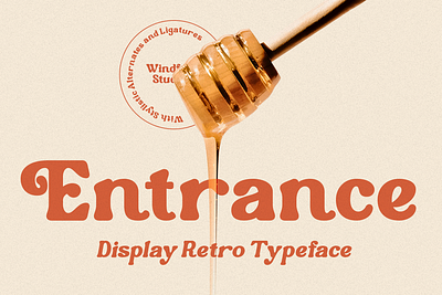 Entrance - Display Retro Typeface branding design elegant font graphic design illustration retro design typeface typography