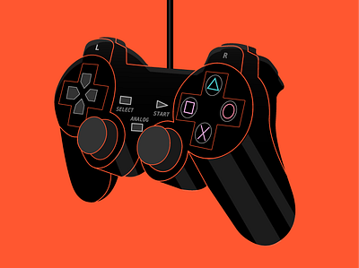 PS2 Joystick illustration joystick playstation ps2