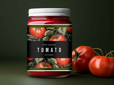 Tomato Sauce Jar Label Design food jar food label food packaging graphiczahangir jar label jar label design label design package packaging design sauce sauce jar sauce jar label tomato sauce