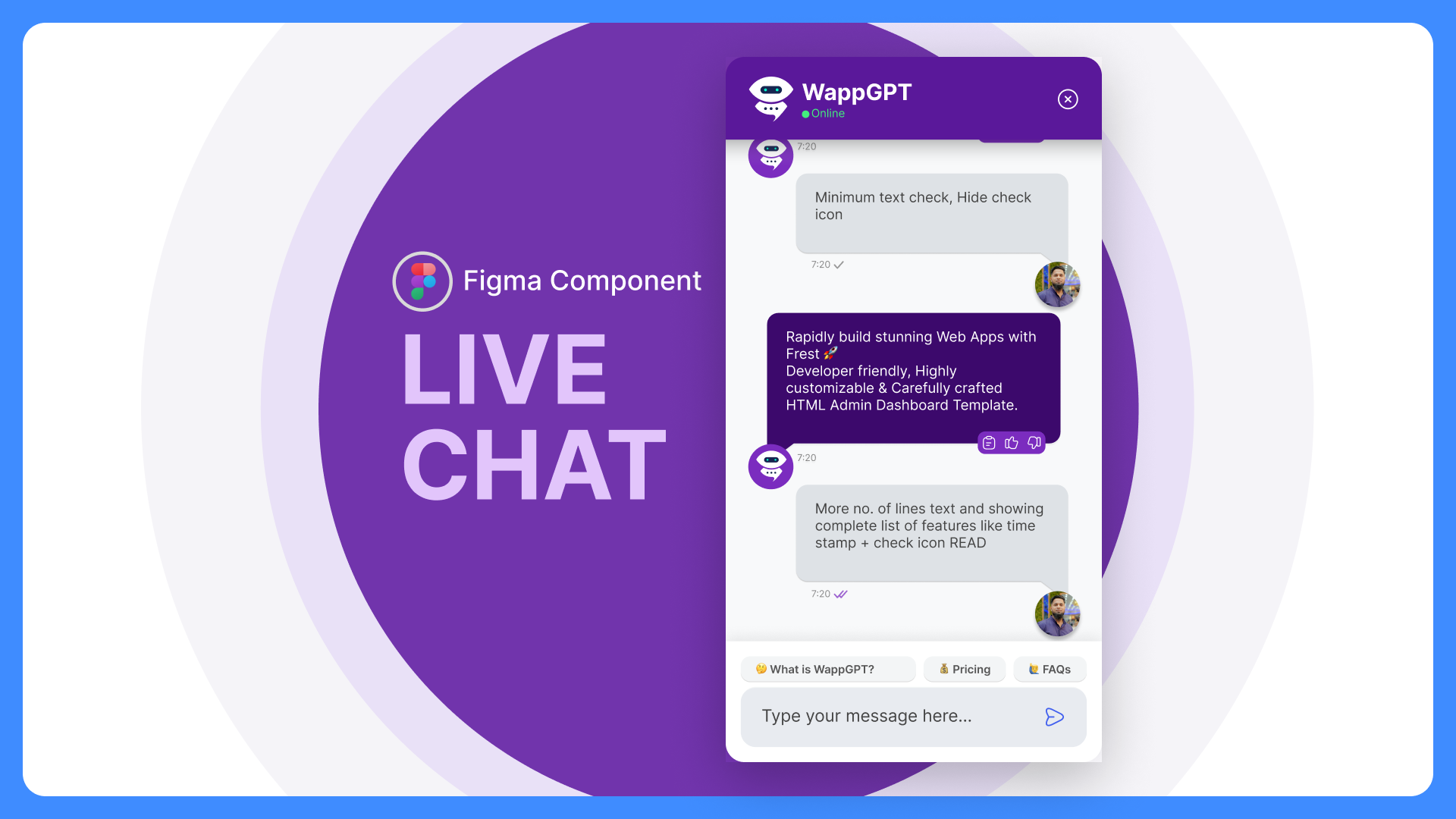 Live Chat - Interactive Figma Component ai chat component free live chat live chat live chat component