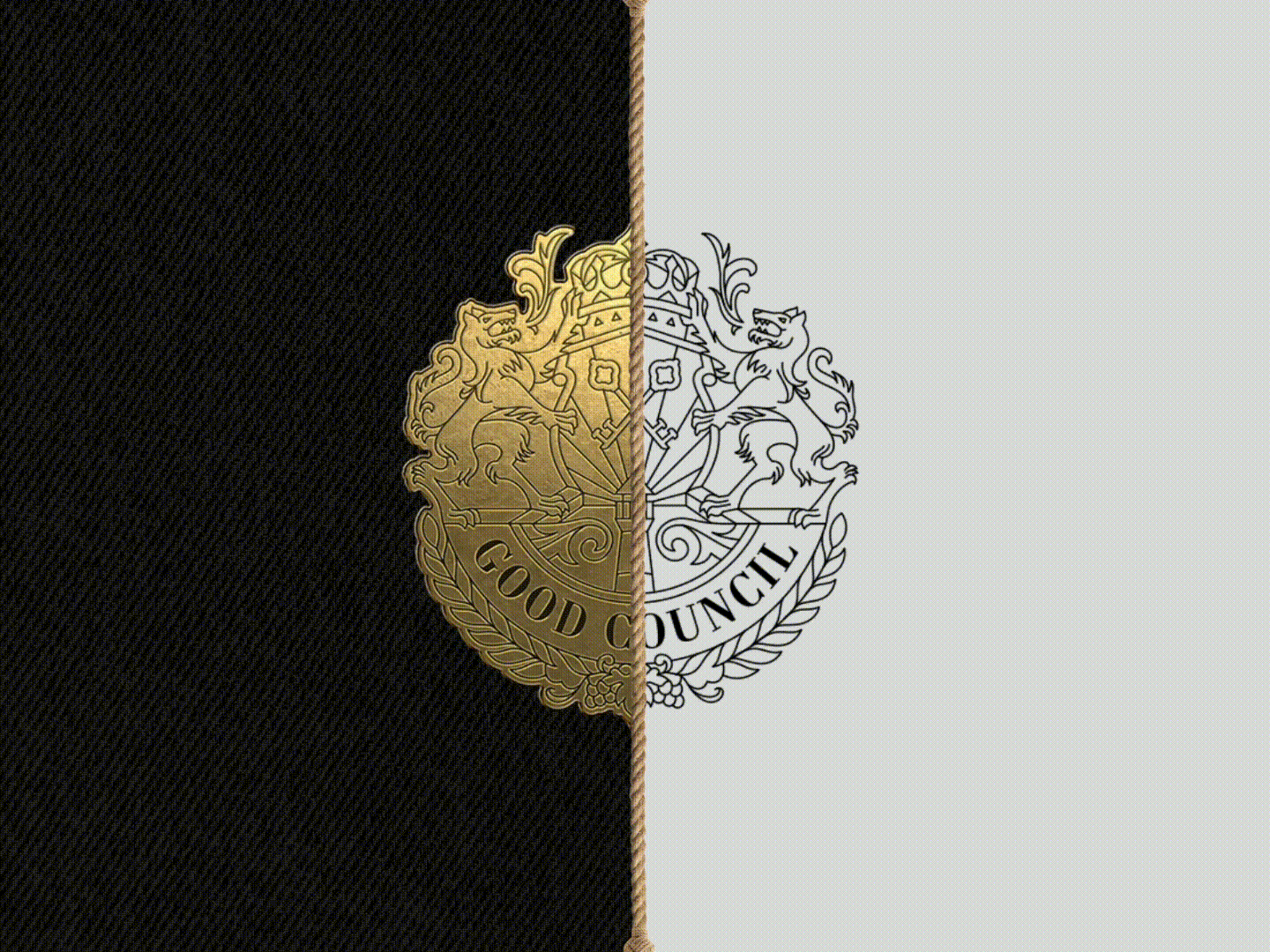 Good Council - Branding Full Preview brand identity branding coaching coat of arms consultant crest crown family crest gold hotel illustration key king line lineart logo luxury modern monoline wolf