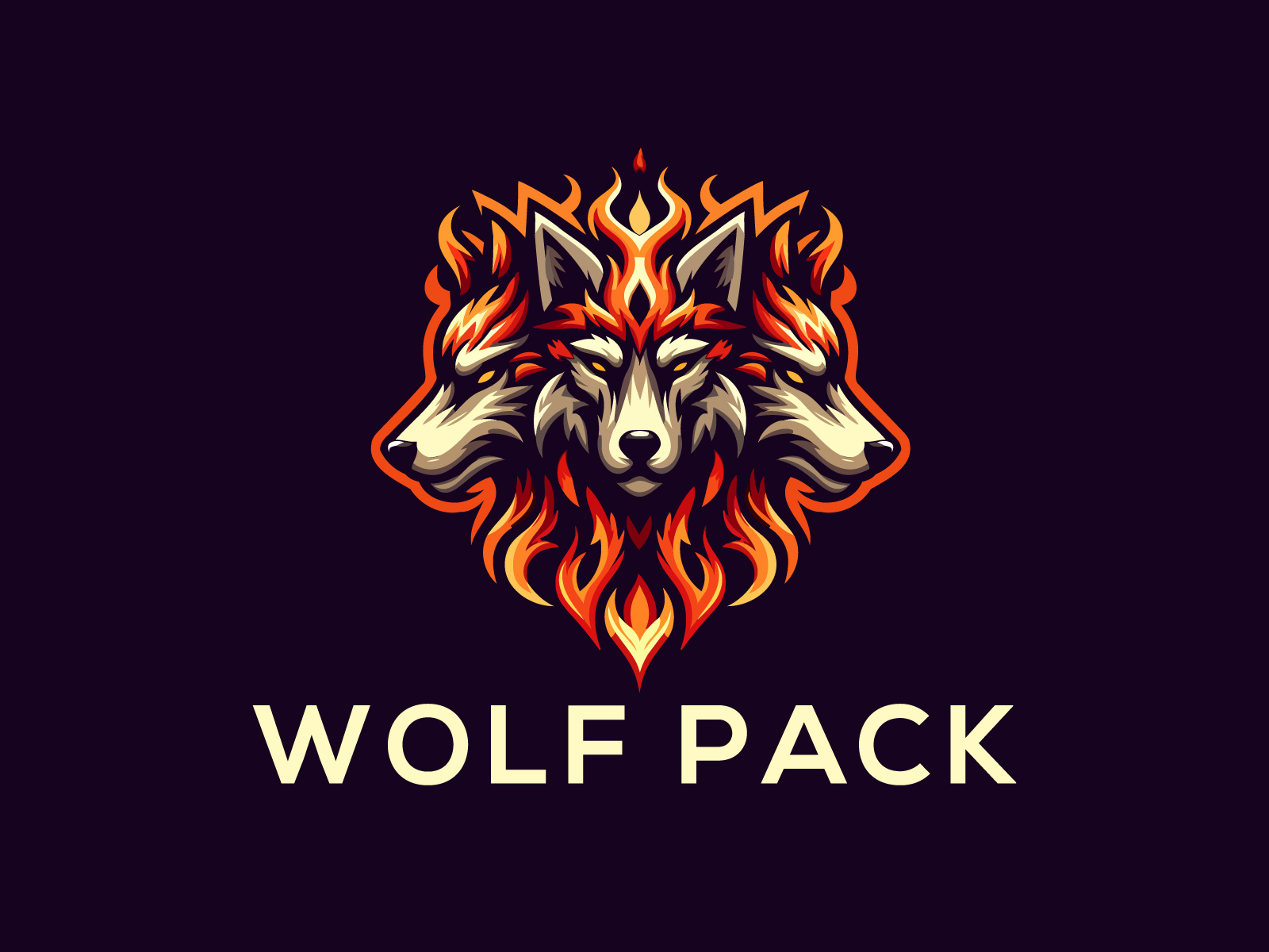 wolf Pack Logo by Usman on Dribbble, image size:1600x1200