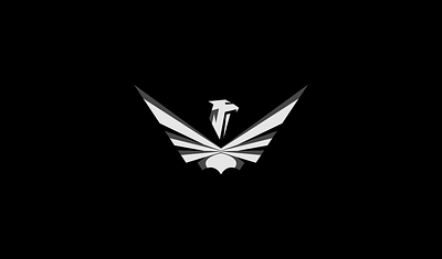 Flat Eagle Logo Design bird black branding brandmark creative eagle logo minimal white