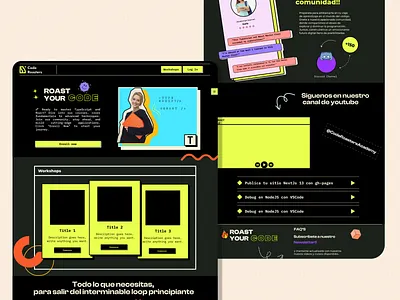 Code Roasters e-learning Platform for coders🧑‍💻 design system product designer ui user intterface visual design web layoutt