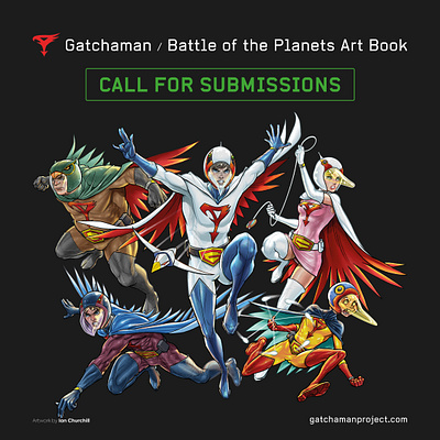 Gatchaman / Battle of the Planets Fan Sourced Art Book battleoftheplannets branding comics gatchaman graphic design illustration