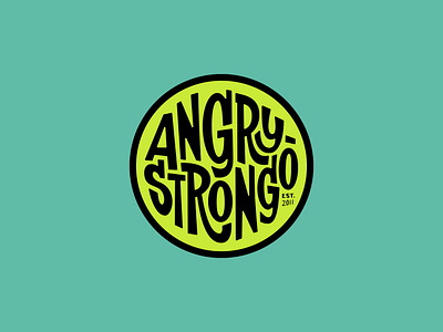 @angrystrongo brandmark designer hand lettered lettering logo logo design