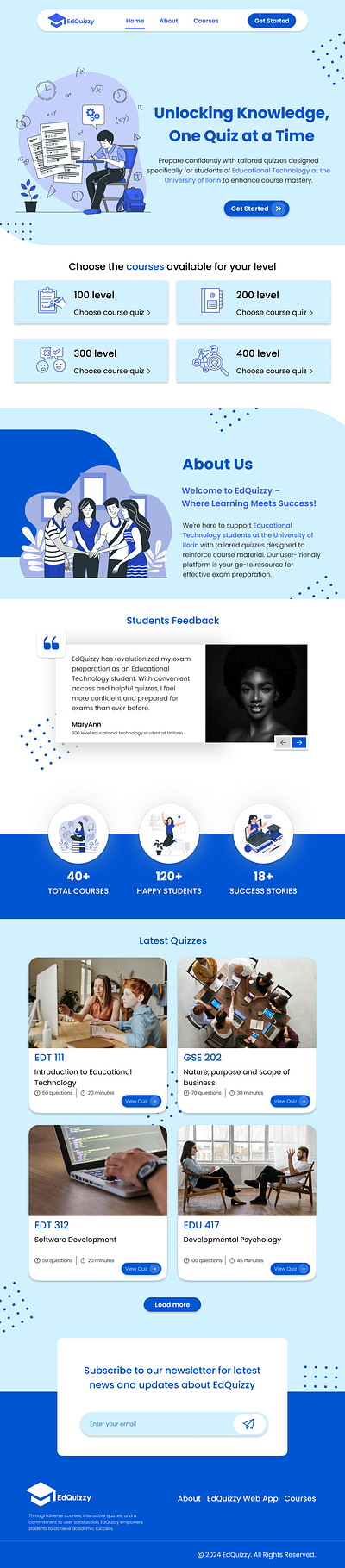 EdQuizzy: Transforming education through Interactive Assessment online quiz product design ui ui design uiux design ux design visual design