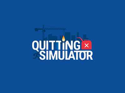 Quitting Simulator branding graphic desig logo vector