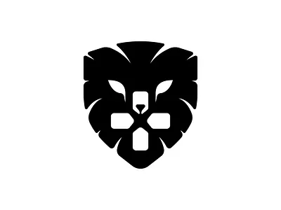 Lion Shield Console Logo brand branding console illustration lion lionlogo logo logos shield