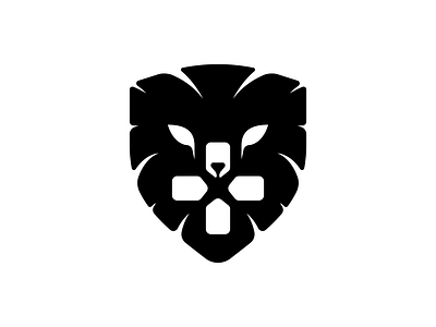 Lion Shield Console Logo brand branding console illustration lion lionlogo logo logos shield