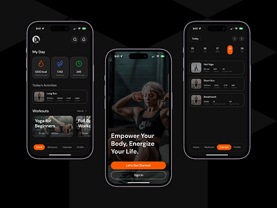 Fitness Mobile App Design app app design design graphic design ui ux