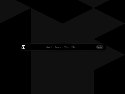 Dark-Mode Navigation Bar app app design darkmode design landing page minimalist navbar navigation bar ui ux website