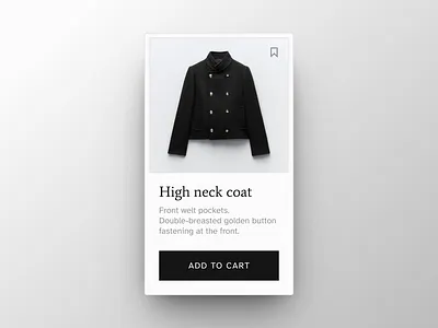 E-Commerce Card card e commerce fashion ui