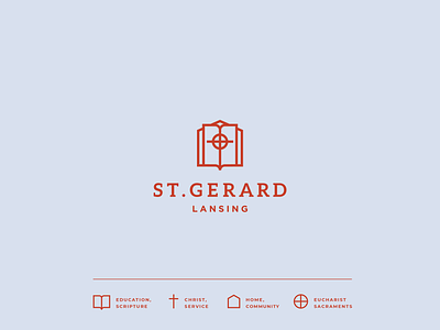 Branding and Stationary for St. Gerard Parish branding catholic lansing logo mi parish patron saint saint gerard st gerard stationary