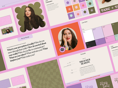 Aliza Kelly Brand Guidelines 70s branding aliza kelly astrologer astrology brand identity branding female entrepreneur funky shapes style guide typography