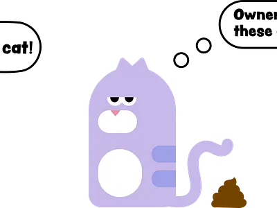 Jerry does a poo cats funny illustration jerry the cat poo purple sarcastic toilet humor turds