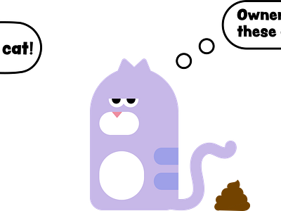 Jerry does a poo cats funny illustration jerry the cat poo purple sarcastic toilet humor turds