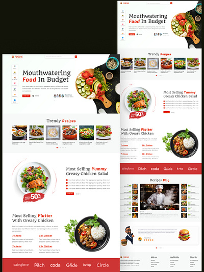 Restaurant/Food Website UI/UX Design agency app design branding design food website graphic design header design hero design illustration logo restaurant website ui ui ux