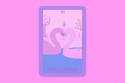 The lovers tarot card card design illustration love oracle procreate tarot the lovers witchcraft