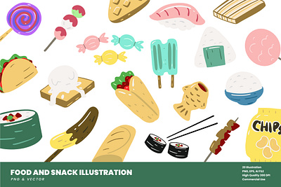 Food and Snack Illustration fast food food sticker