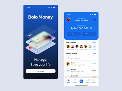 Bolo Money - E Wallet Apps apps bank banking crypto e bank e money e wallet icon icon bank mobile mobile banking mobileapps money transfer ui ui design ux ux design wallet