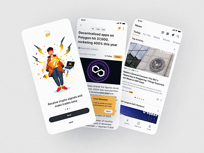 Crypto Trading Signals & Insights blockchain crypto crypto trading mobile app product design ui
