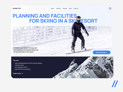 Ski Web App branding design interface landing page planning purrweb ski resort skiing trip ui ux vacation web app web design web ui website