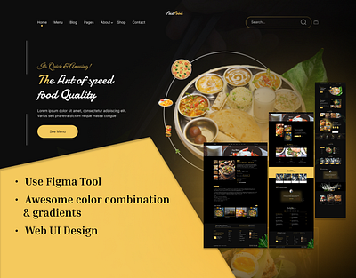 "FastaFood" - A Taste of Speed in Every Bite Web Template design figma template typography ui website
