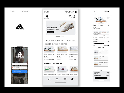 Adidas Mobile App Design figma mobileapp mobileappdesign ui uitrend uiux uiuxdesigner uiuxtrends