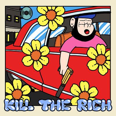 TURU. KILL THE RICH. artowork branding cartoon cartoon poster cute cartoon design graffiti graphic design illustration poster turu always