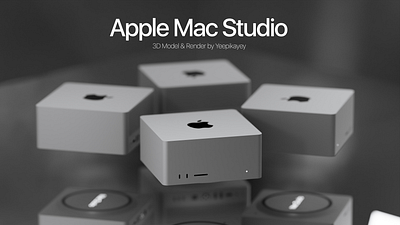 Apple Mac Studio 3D Model 3d apple branding designer graphic graphic design lightning mac macstudio motion motion graphics power producs product productdesign studio style texture work yeepikayey