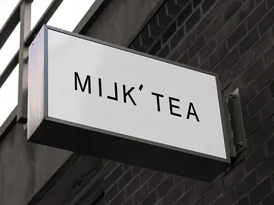 Milk Tea Logo Design brand design brand identity branding graphic design logo minimal minimal branding minimal logo modern visual identity